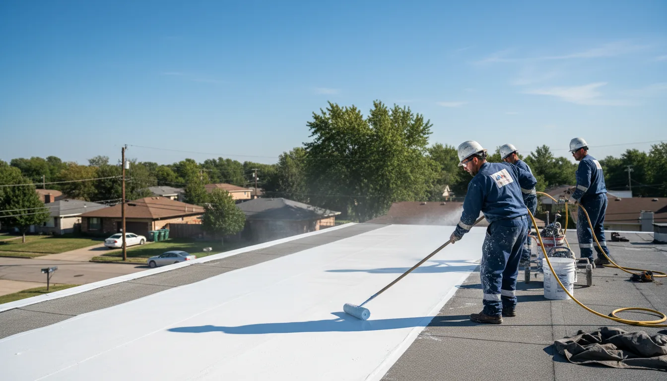 Commercial roof coating in Mcintire, IA near me